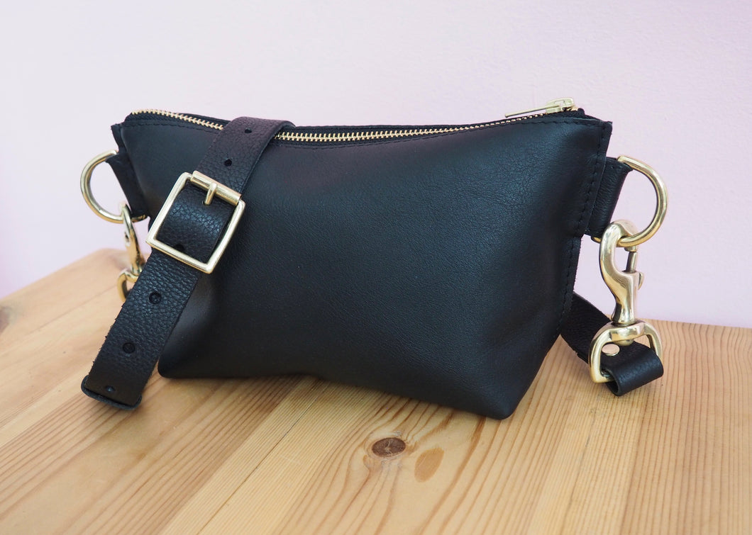 Megan Bag -  All Black Large  -  Made To Order