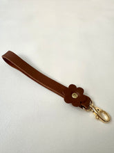 Phone Handle with Flower - Brown
