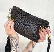 Megan Bag - Embossed Black Large