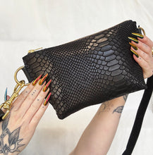 Megan Bag - Embossed Black Large