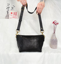Megan Bag - Embossed Black Large