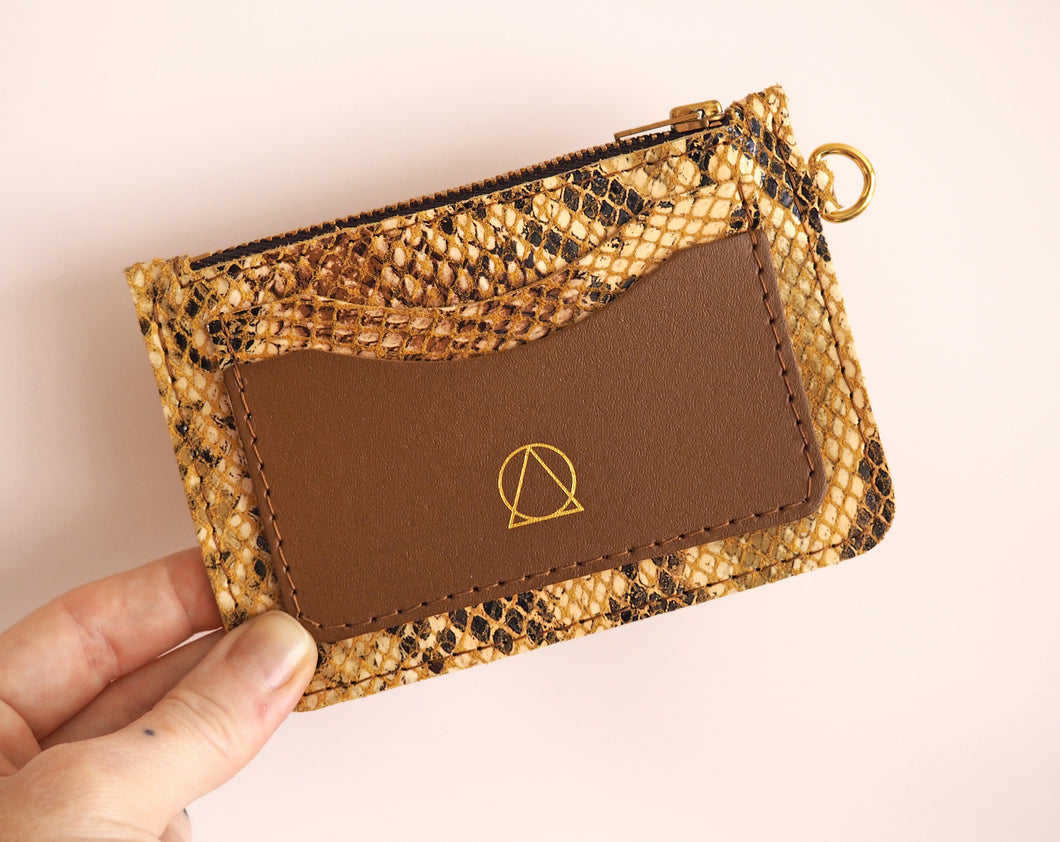 Sand Boa Pierre Purse with Key Ring